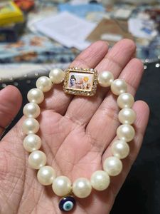 Pearl Evil Eye Guruji Shiv Avatar Bracelet