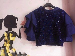 Sparkly Navy Blue Top