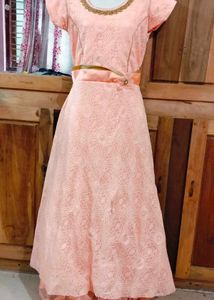 Peach Ethnic Gown