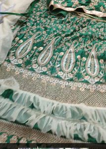 Green Embroidered Lehenga Choli
