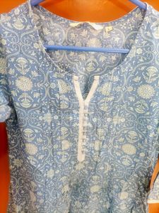 Blue Round Kurti Avaasa