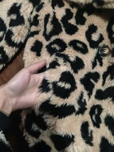 Leopard Print Fur Long Coat