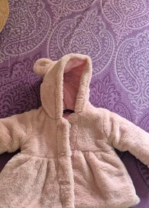 Cute Pink Bear Ear Baby Coat