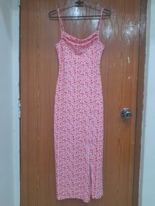 Floral Pink Midi Dress