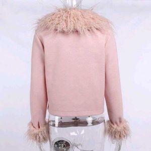 Pink Faux Fur Blazer