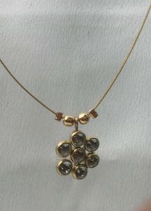 Elegant Gemstone Flower Pendant