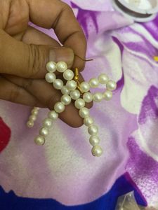 Pearl Bow Earrings