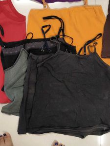 Set Of 9 Camisoles &amp; Slips