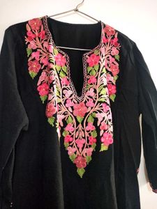 Gulistaan Kashmiri Phiran with Aari Work