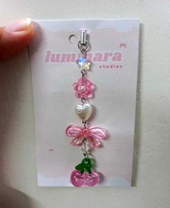 🎀 Cute Handmade Pink Bow Phone Charm
