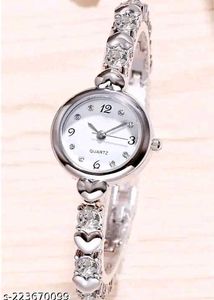 Elegant Rose Gold Heart &amp; Crystal Watch