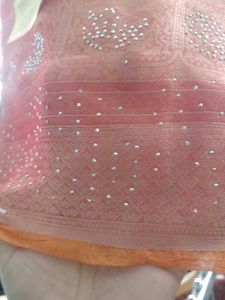 Elegant Peach Saree