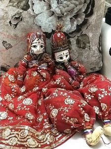 Vintage Indian Rajasthani Puppet Pair