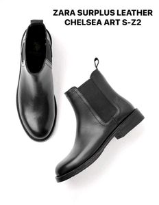 Zara Chelsea Leather Boots