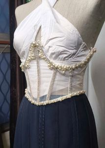 Pearl Embellished Corset Blet