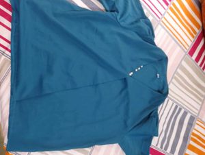 Blue Western Top For Girls