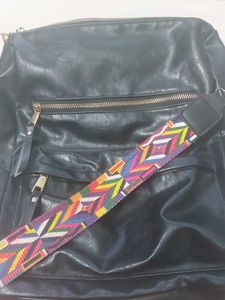 Black Leather Backpack