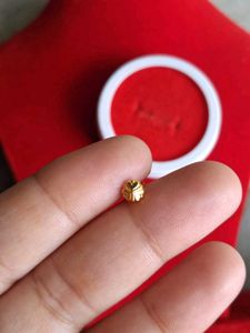 Gold Nose Pin All 3 Side Small Heart Shape