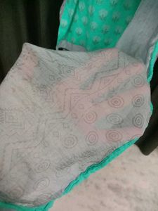 Green Printed Kurti Salwar Set 🌼
