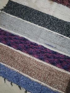 Colorful Striped Shag Rug