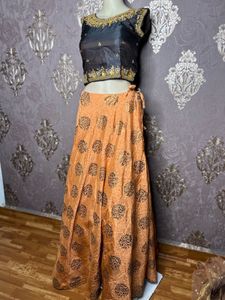 Elegant Orange Lehenga Choli