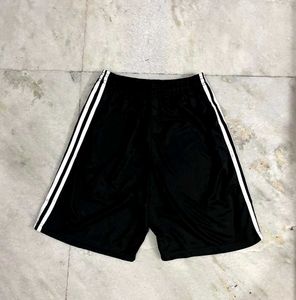 ADIDAS REAL MADRID BLACK 3 STRIPES SHORTS