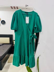 Green Wrap Dress - New With Tag