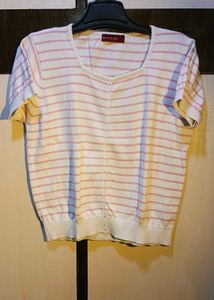 Pink Striped Knit Top