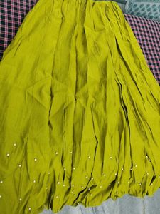 Olive Green Pearl Skirt