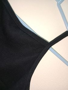 Y2k Spaghetti Sleeve Ribbed Top