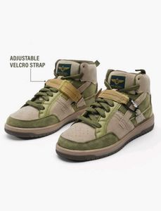 Stylish Green High-Top Sneakers