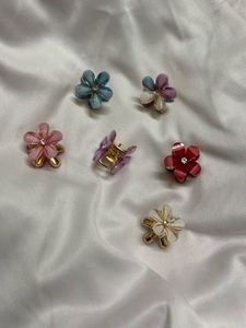 Set Of 5 Floral Hair Claw Clips