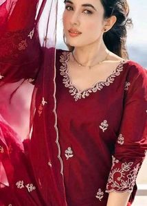 Emrodery Maroon Kurta Set AllSize Available