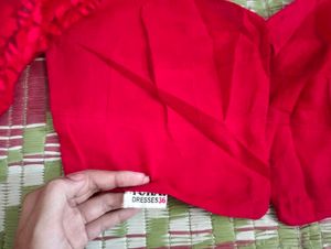 Red Floral Blouse