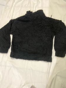 Black Fluffy Hoodie