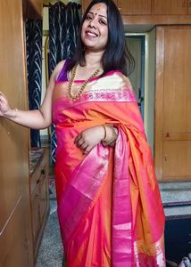 Elegant Pink Banarasi Saree