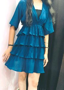 Tiered Blue Dress