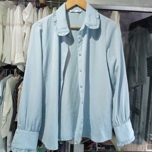 Blue Light Long Blouse