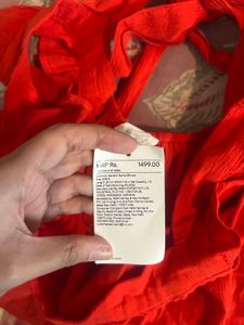 Red tie-back flowy top | NEW with tag