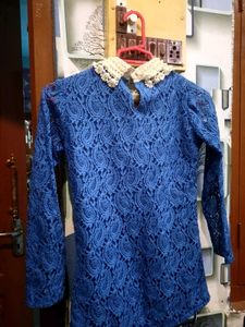 Blue Colour Korean Top