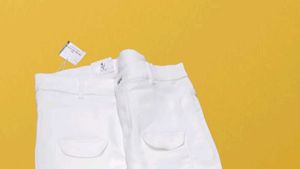 M@71Size-32 White Flared Jeans