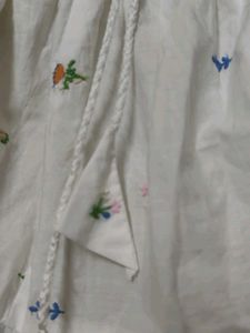 aesthetic Pinterest,White Floral Tiered Skirt,