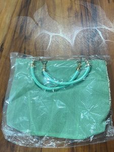 Small Green Traditional Bag With Handle