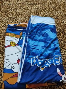 Single Bed Colourful  Doramon Dohar For Kids