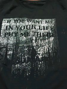 Graphic Print Black T-Shirt