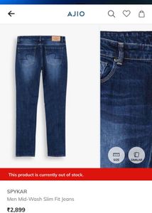 👖 Spykar Branded Dark Blue Jeans