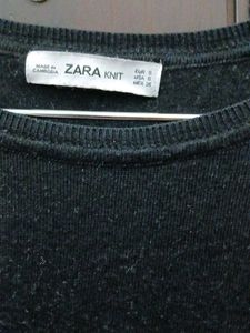 Zara Knit Black Sweater - S Size