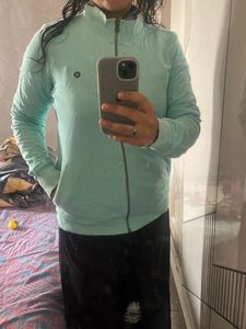 Light Blue Bomber Jacket