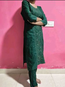 Green Kurta Set New