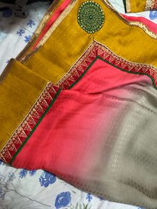 Beautiful Festive Saree With Trending Border